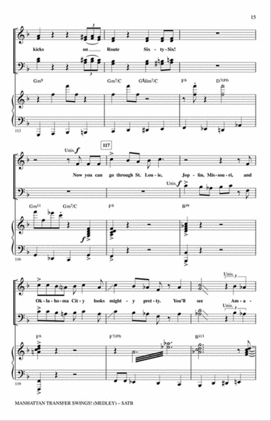 Manhattan Transfer Swings! Choir scores gallery preview page 7