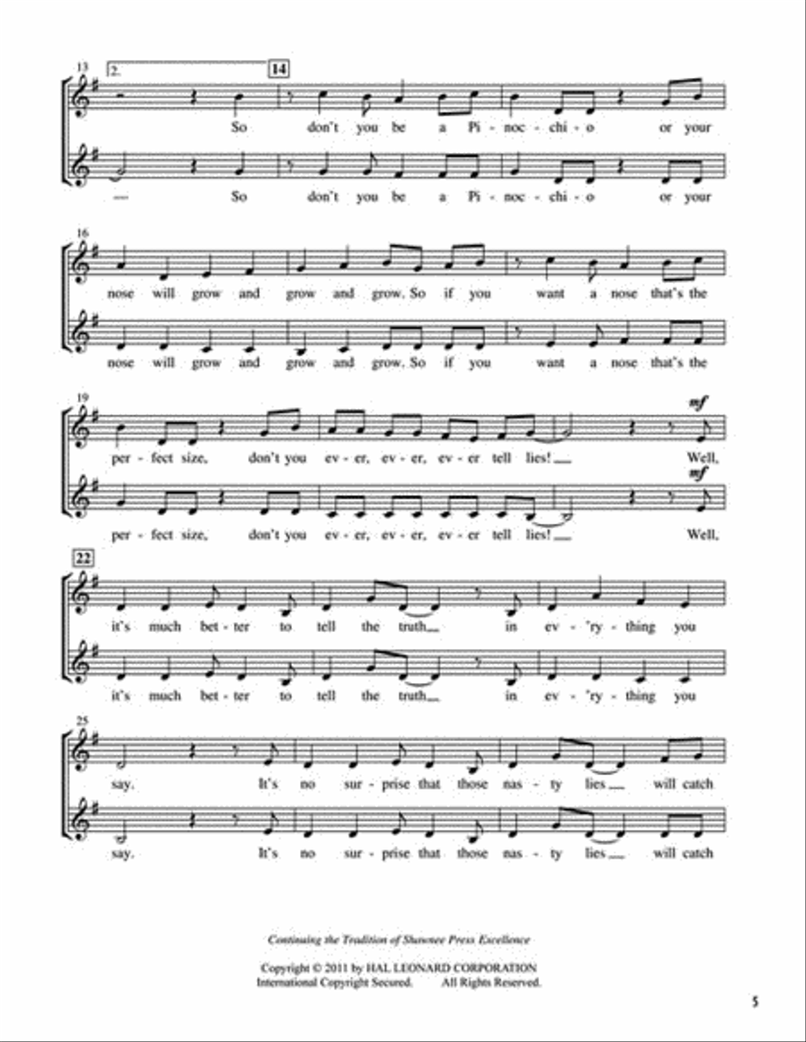 Sing Me a Story – Classic Stories Throughout Time Come to Life in Song and Rhyme 2-Part scores gallery preview page 6