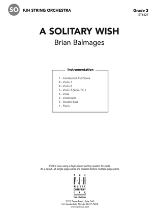 A Solitary Wish: Score