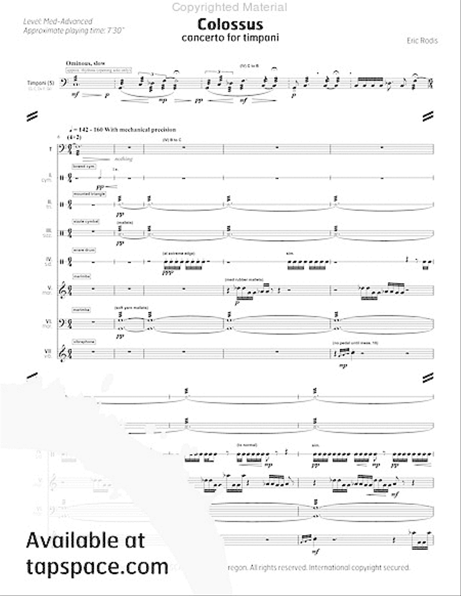 Colossus Percussion Ensemble scores gallery preview page 6