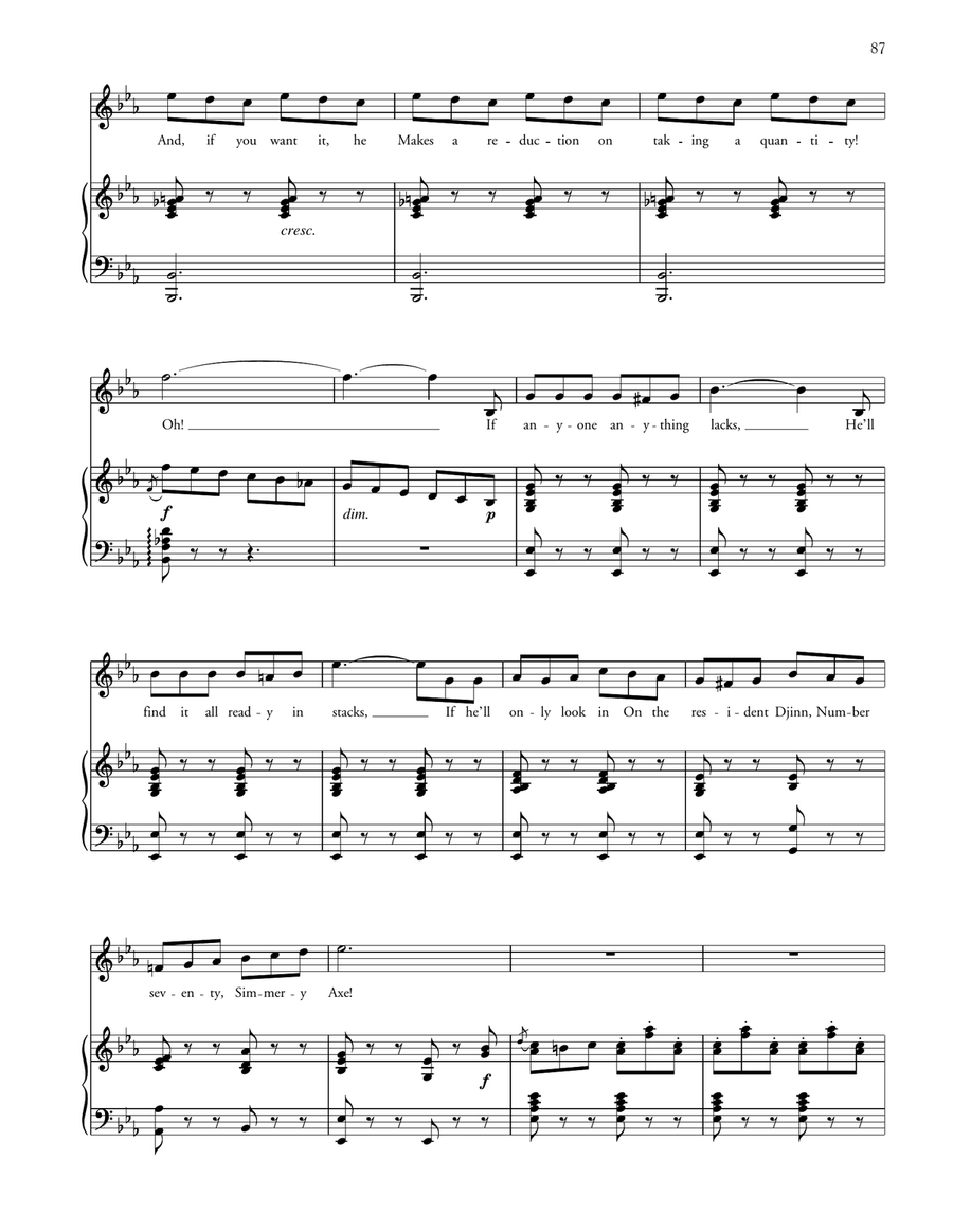 My Name Is John Wellington Wells (from The Sorcerer) Voice scores gallery preview page 5