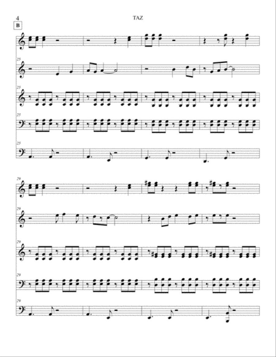 TAZ TAZ Percussion Ensemble scores gallery preview page 5
