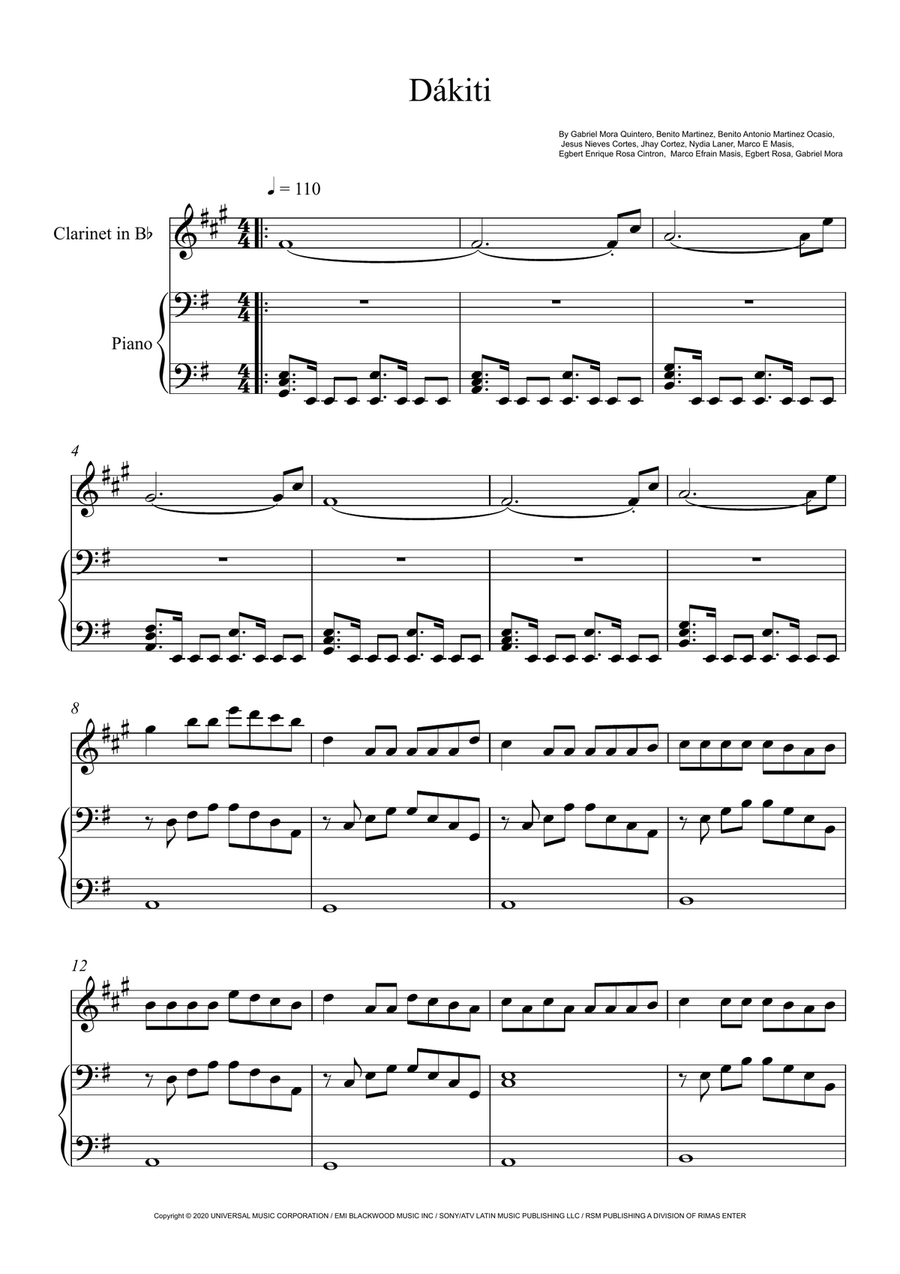 Bad Bunny Woodwind Duet scores gallery preview page 1