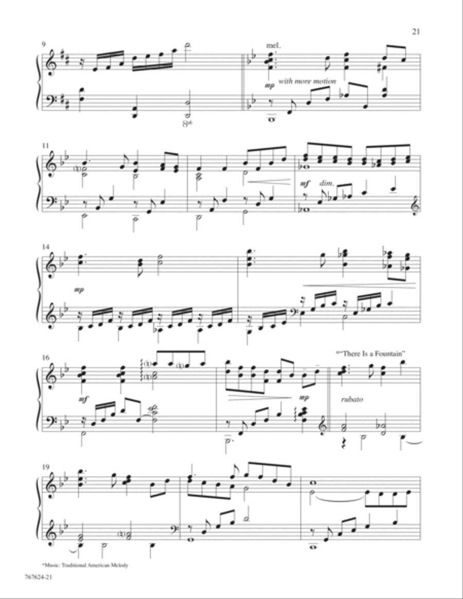Hymns for a Raney Sunday Piano Solo scores gallery preview page 10