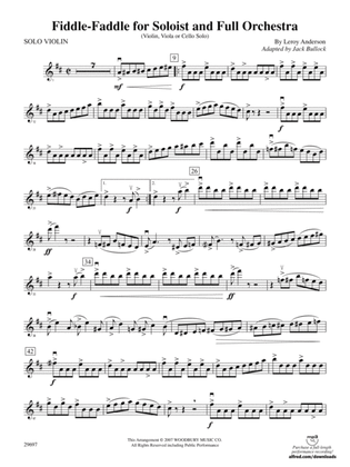 Fiddle-Faddle for Soloist and Full Orchestra: Solo Violin