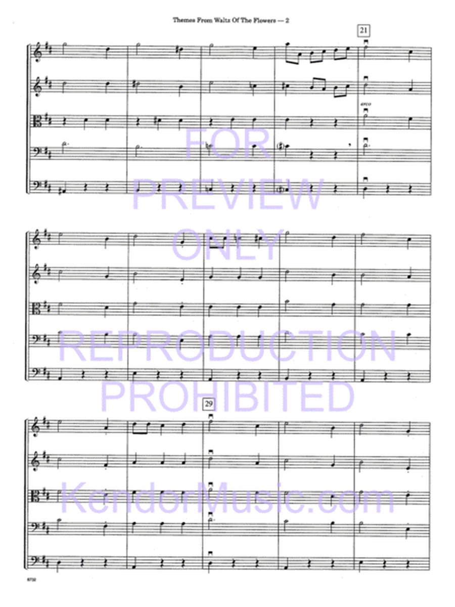 Themes From Waltz Of The Flowers (From The Nutcracker) (Full Score)