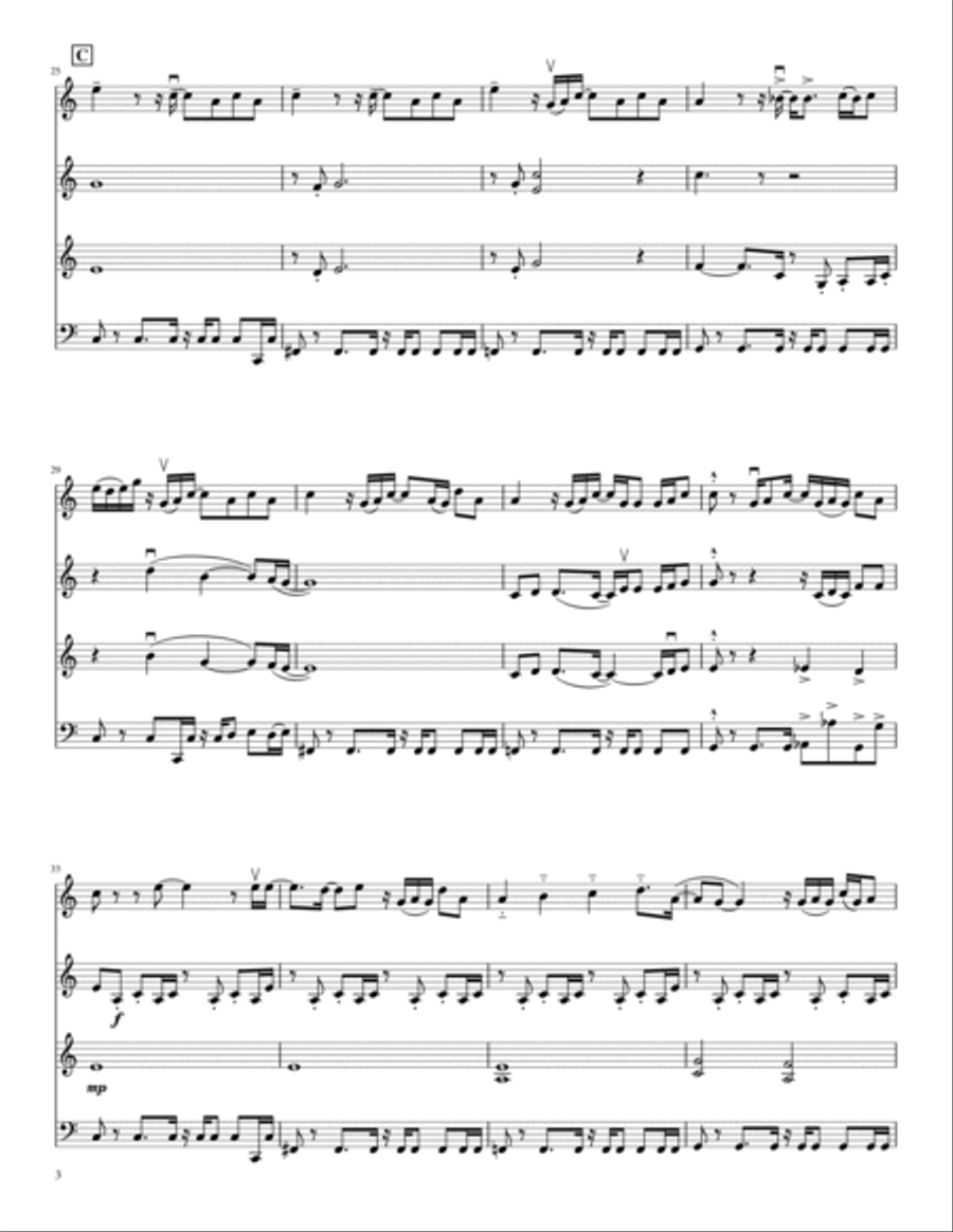 Love On Top String Quartet scores gallery preview page 6