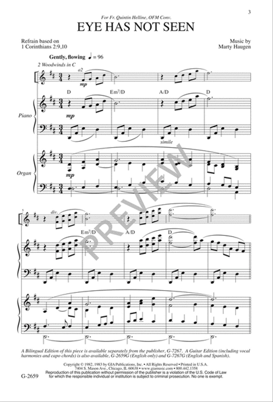 Eye Has Not Seen 4-Part scores gallery preview page 4