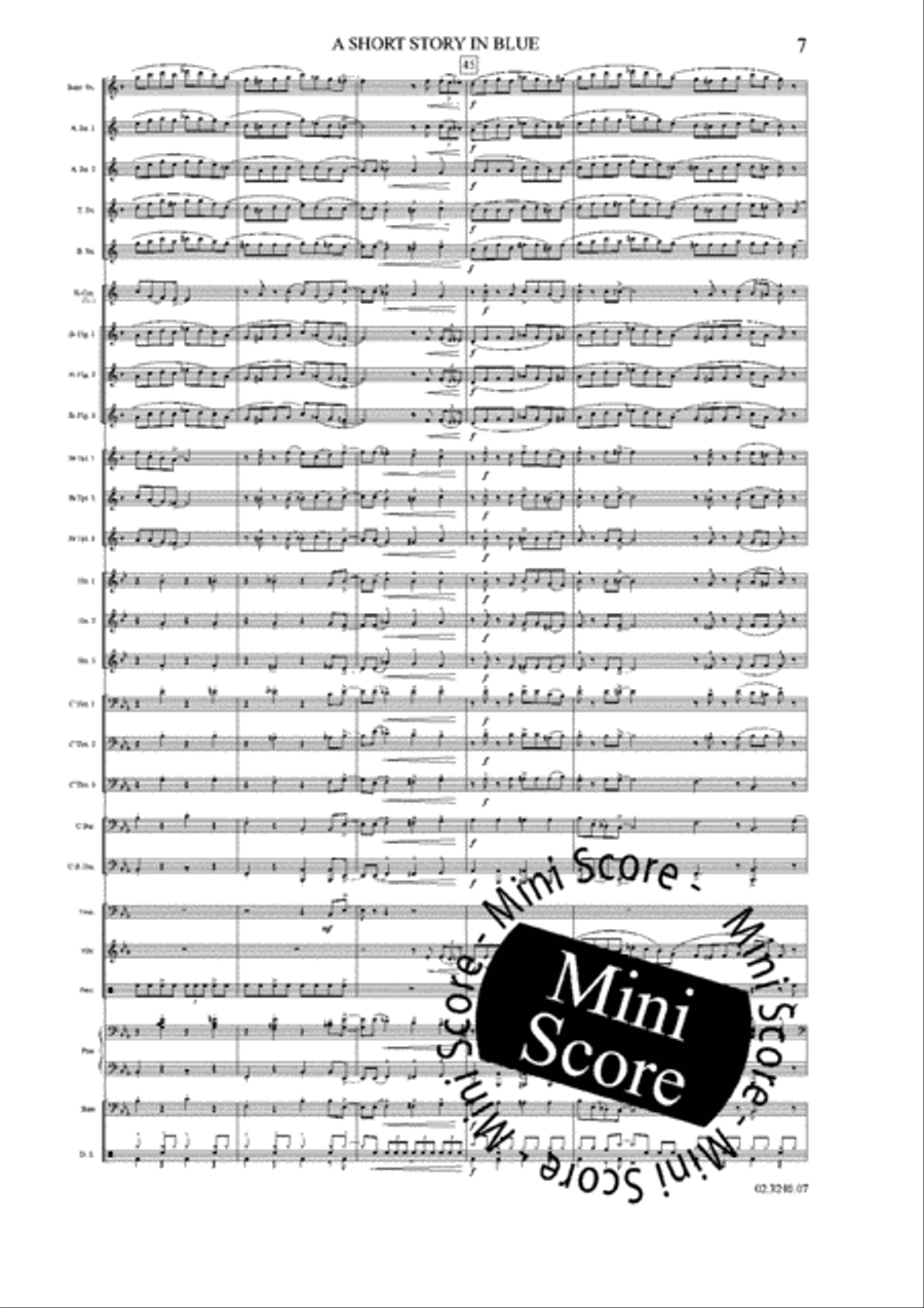 A Short Story in Blue Fanfare Band scores gallery preview page 13