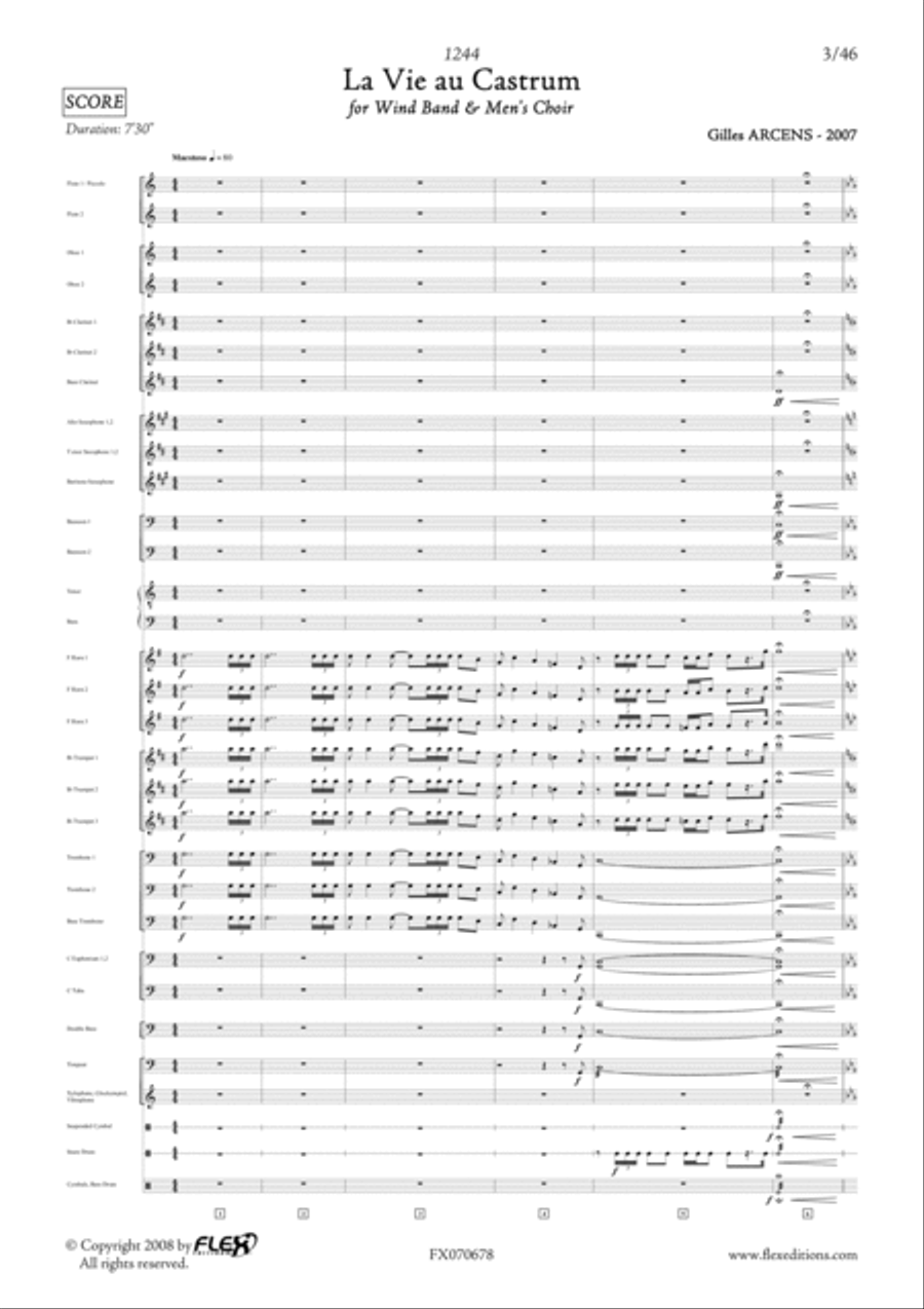 1244 - 5 - La Vie au Castrum Men's Choir scores gallery preview page 3
