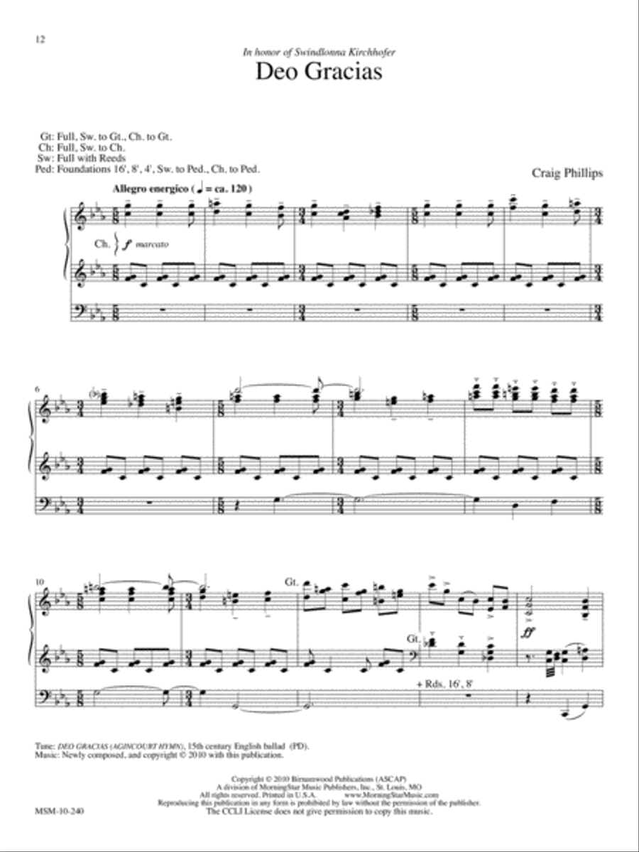 O Love, How Deep: Three Hymn Settings for Organ Organ Solo scores gallery preview page 7