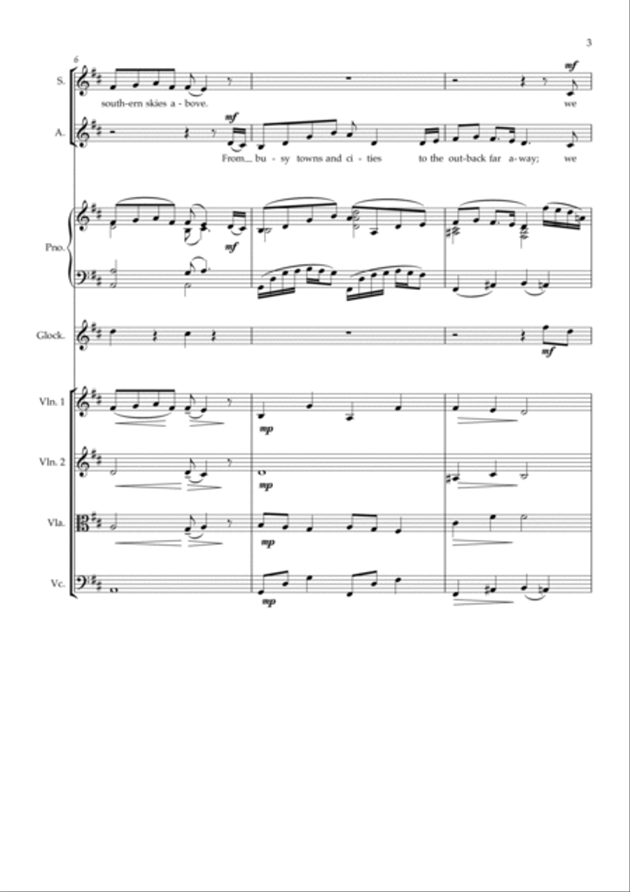 Christmas In Australia Choir scores gallery preview page 4