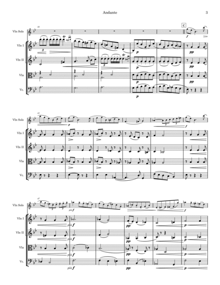 Canzonetta (Andante) from Violin Concerto D Major