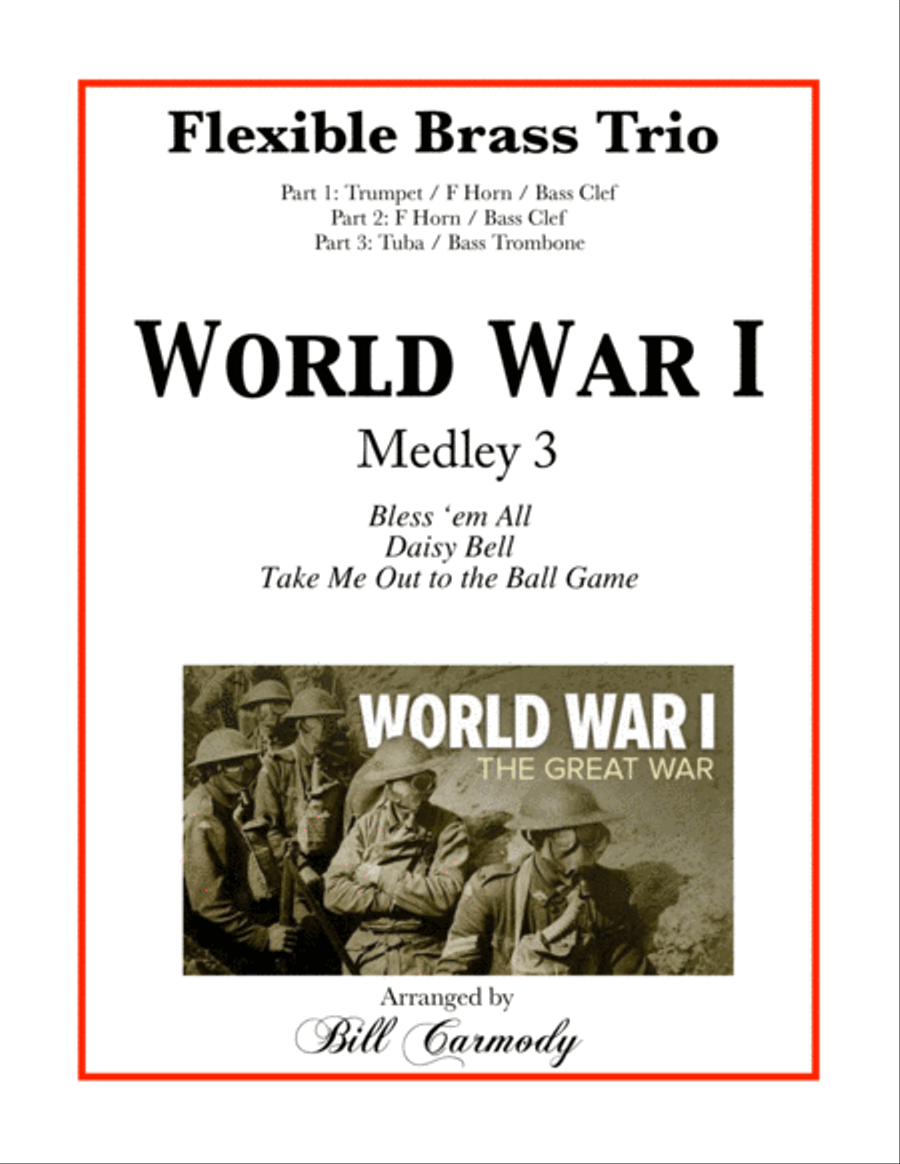 World War I Medley 3 Brass Ensemble scores gallery preview page 1