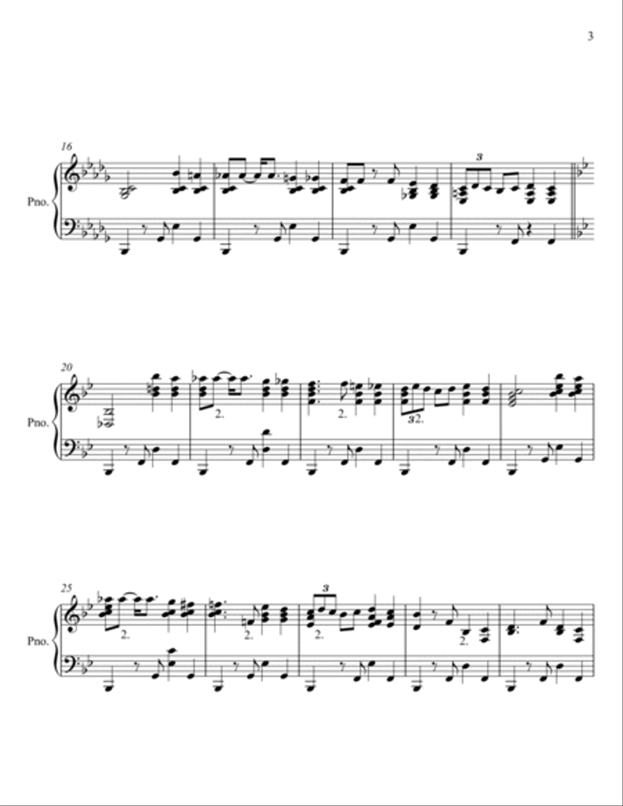 L'amour est un oiseau rebelle - Habanera de Carmen van niasky_Db key Piano Solo scores gallery preview page 3