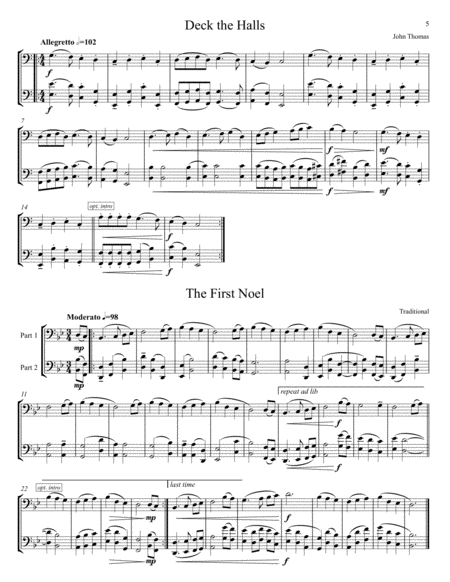 Twenty-One Christmas Carols for Flexible Woodwind Duet - Bass Clef image number null