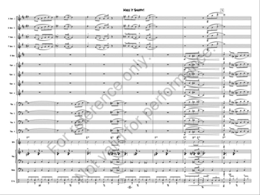 Make It Snappy! Jazz Ensemble scores gallery preview page 11