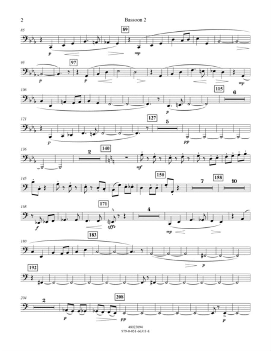 Galop - Bassoon 2 Concert Band scores gallery preview page 2