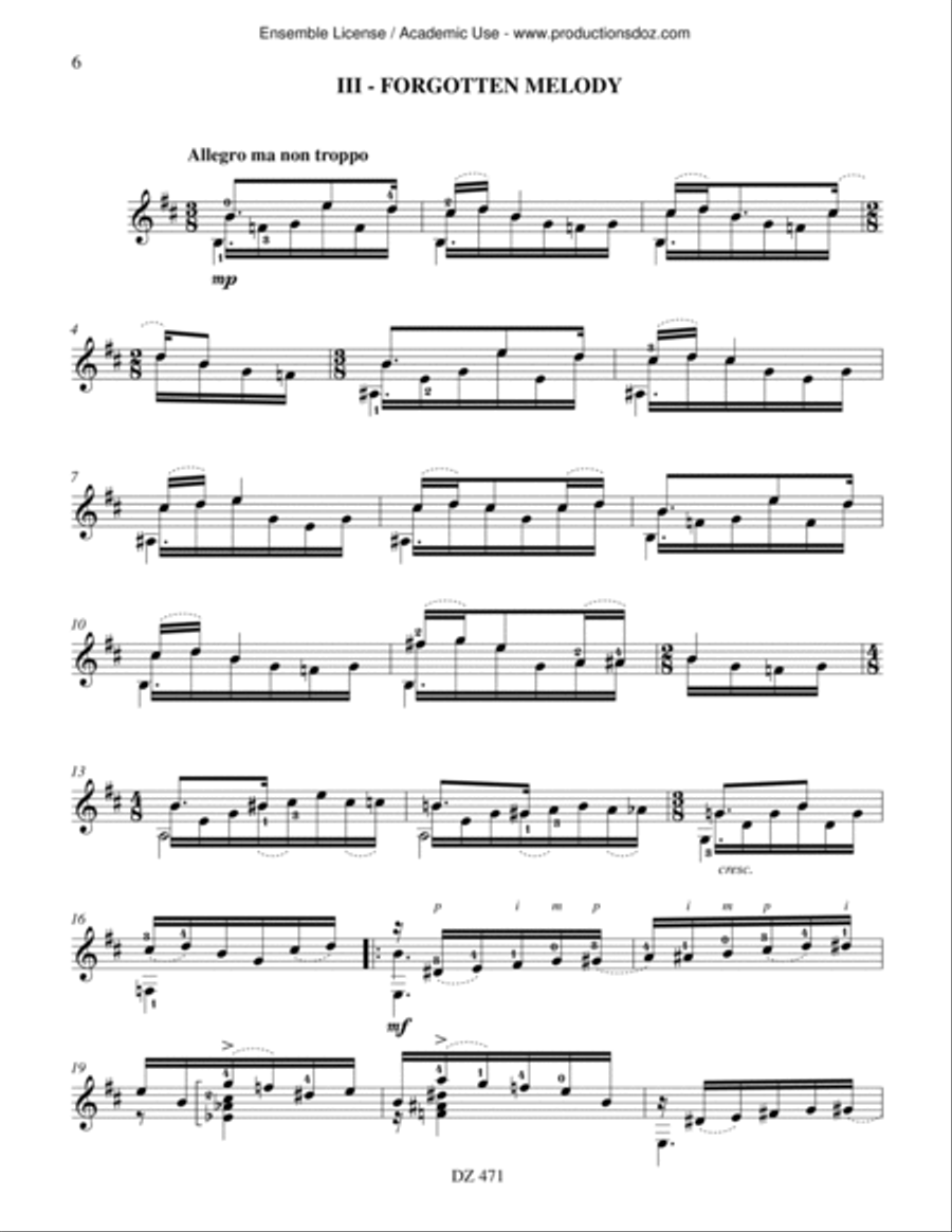Five Easy Pieces Classical Guitar scores gallery preview page 6