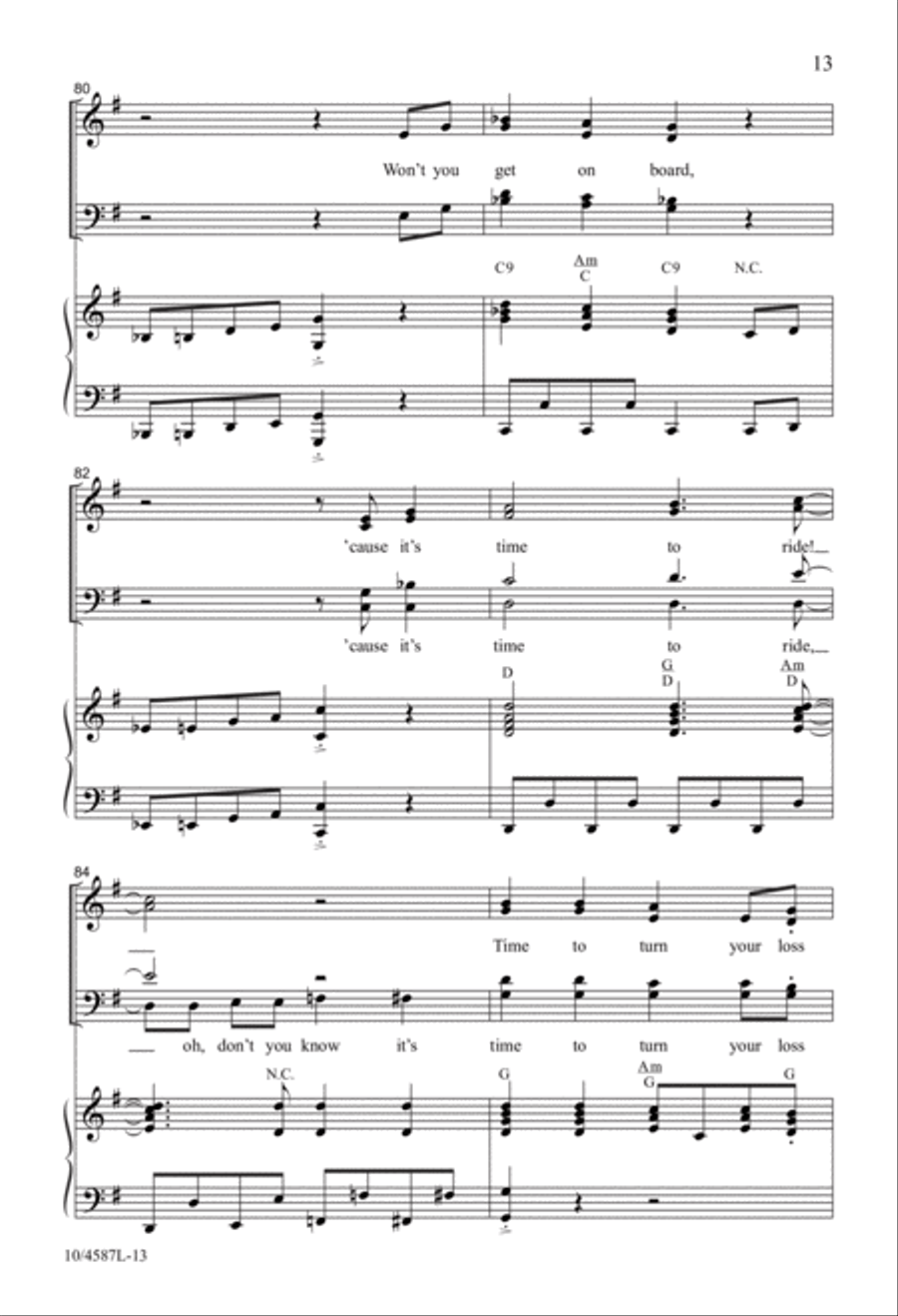 Ride the Glory Train Ride the Glory Train 4-Part scores gallery preview page 13
