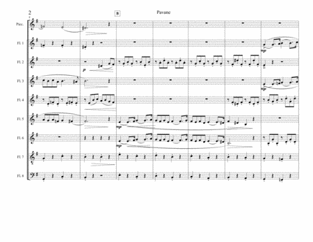 Pavane for flute choir / flute ensemble by Gabriel Faure image number null