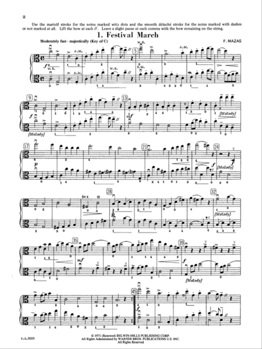 Beautiful Music for Two String Instruments, Book 3 Chamber Orchestra scores gallery preview page 2