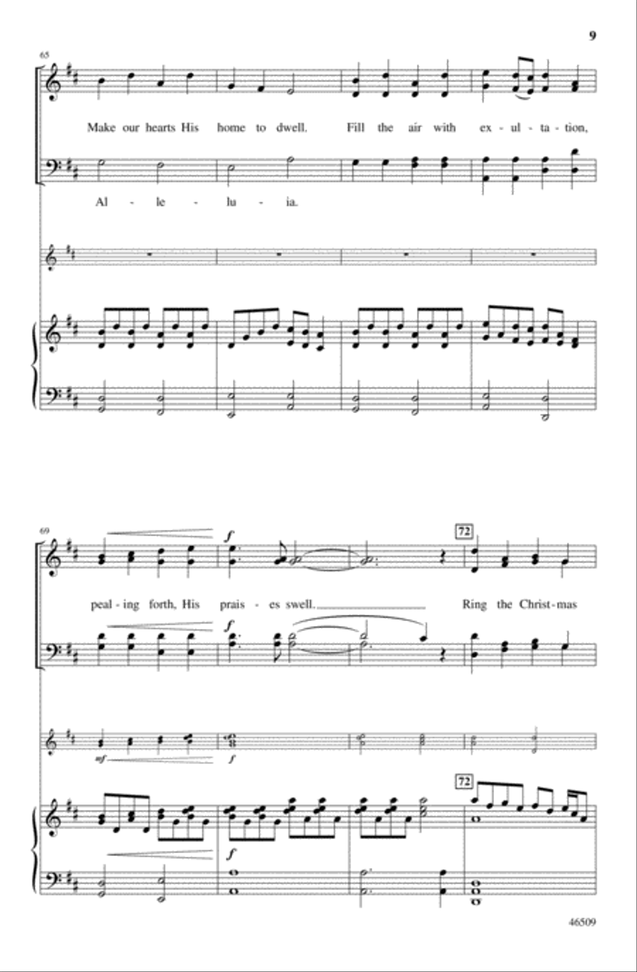 Ring the Christmas Bells 4-Part scores gallery preview page 9