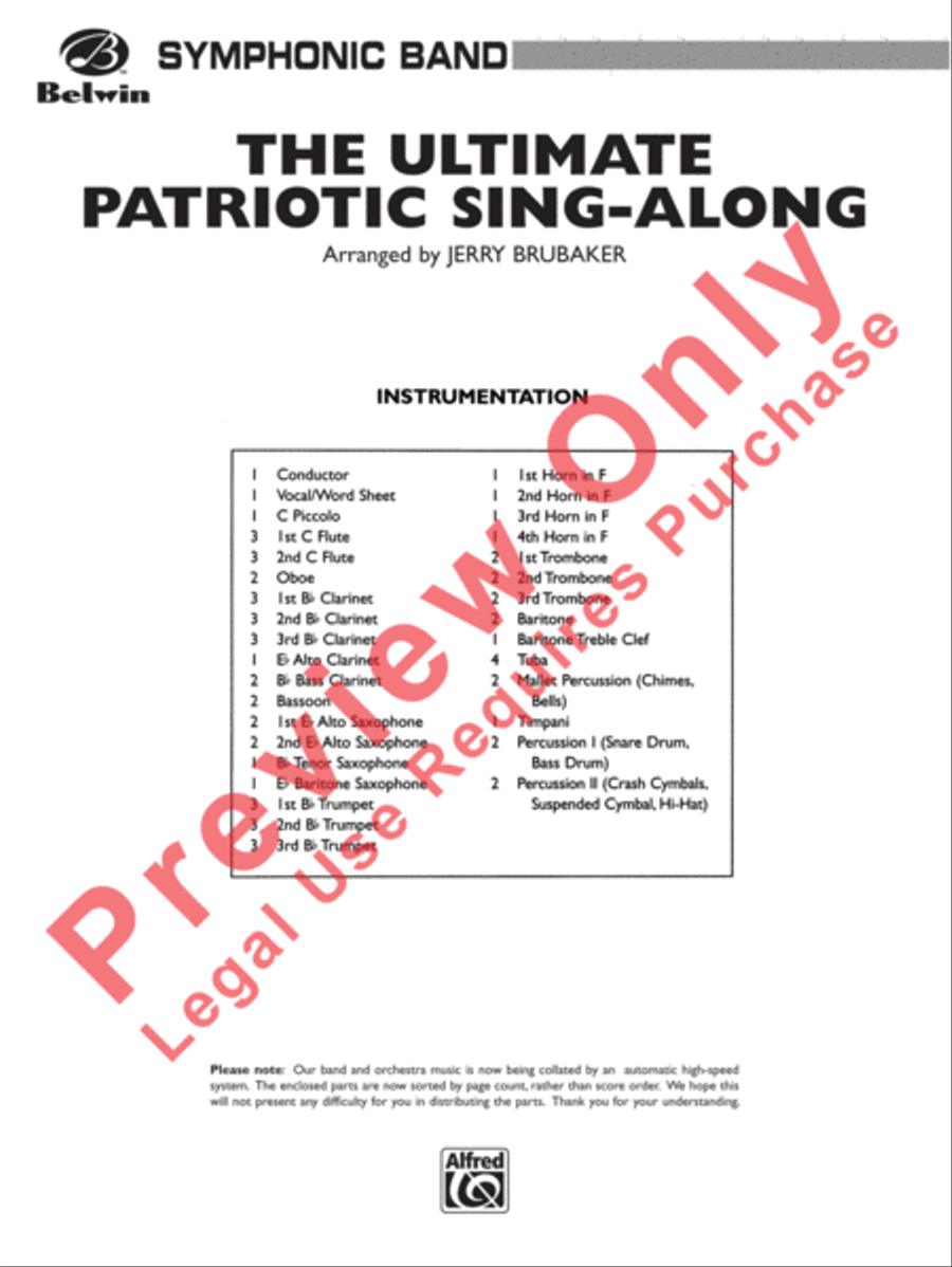 The Ultimate Patriotic Sing-Along Concert Band scores gallery preview page 2