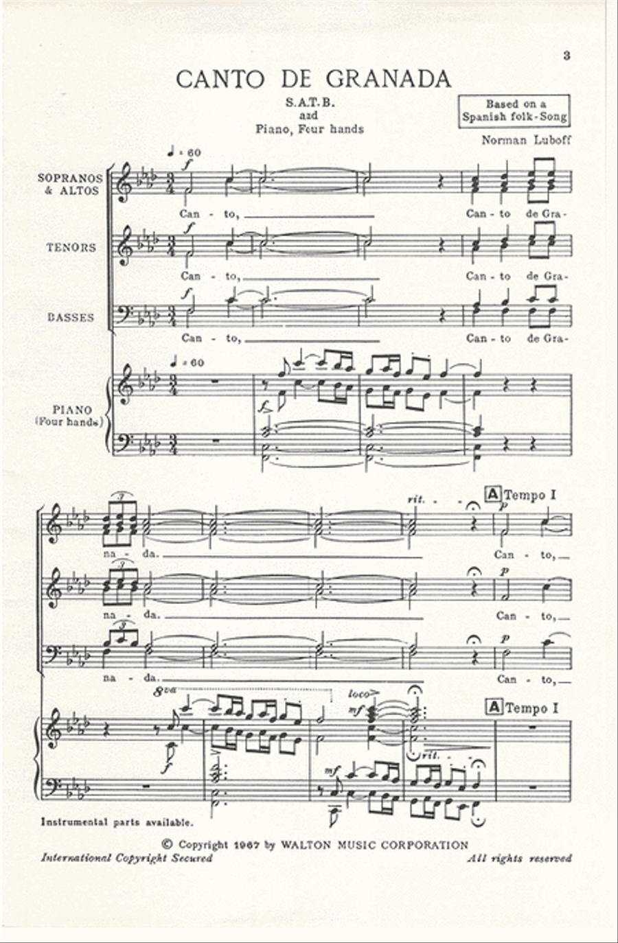 Canto De Granada (Vocal Score) Divisi scores gallery preview page 2