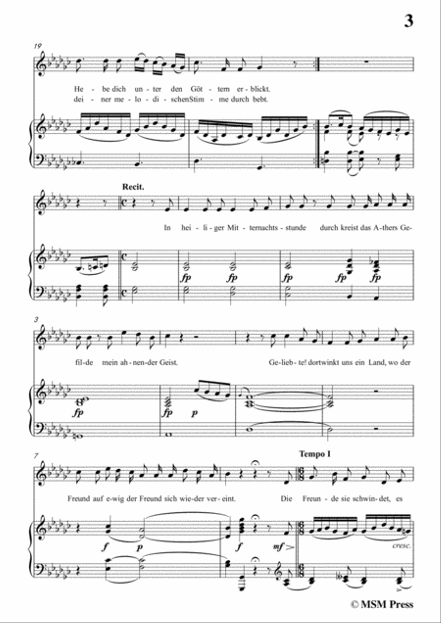 Schubert-Lied der Liebe,in G flat Major,for Voice and Piano Voice Solo scores gallery preview page 5