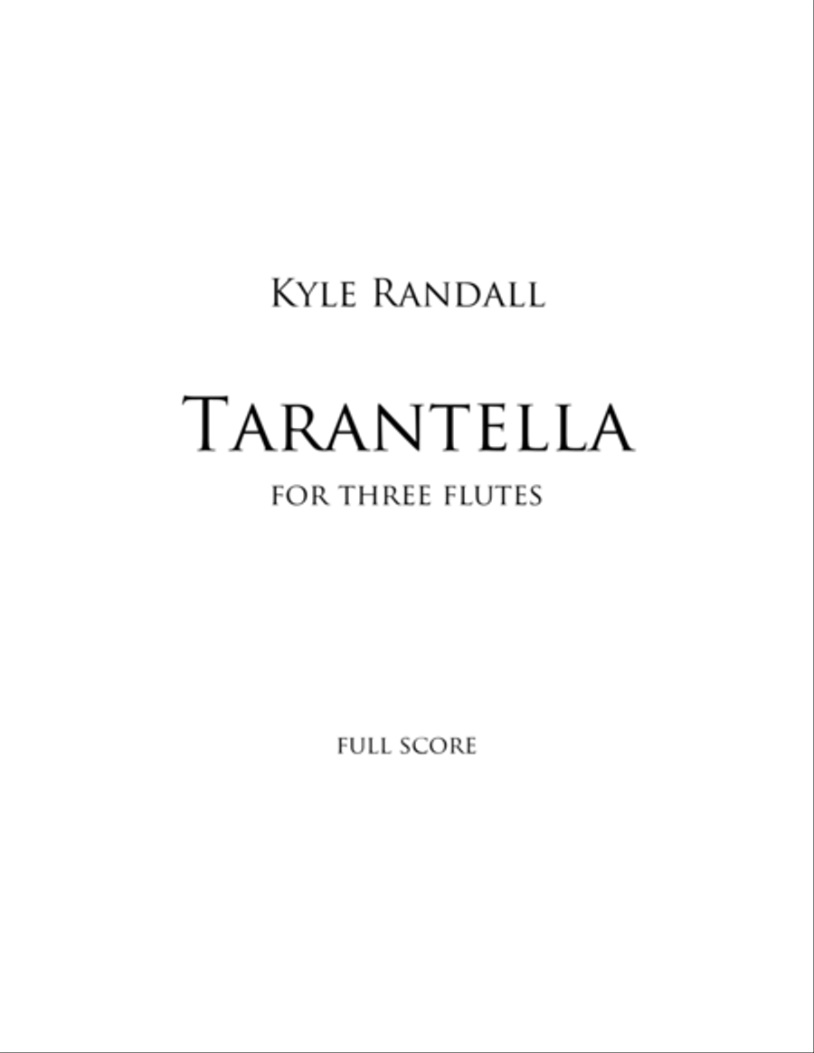 Tarantella for three flutes Flute Trio scores gallery preview page 1
