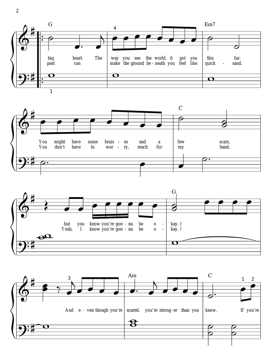 Something Wild Easy Piano scores gallery preview page 2