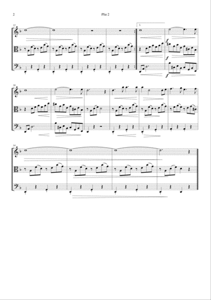 Plie 2 (The Lonely Countess) String Trio scores gallery preview page 2