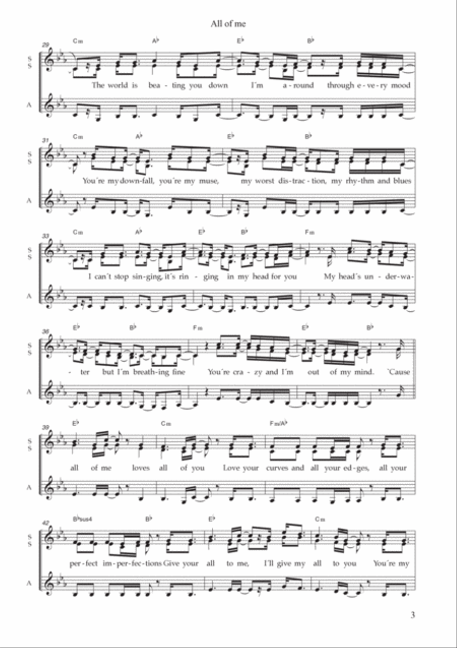 All Of Me SSA scores gallery preview page 3