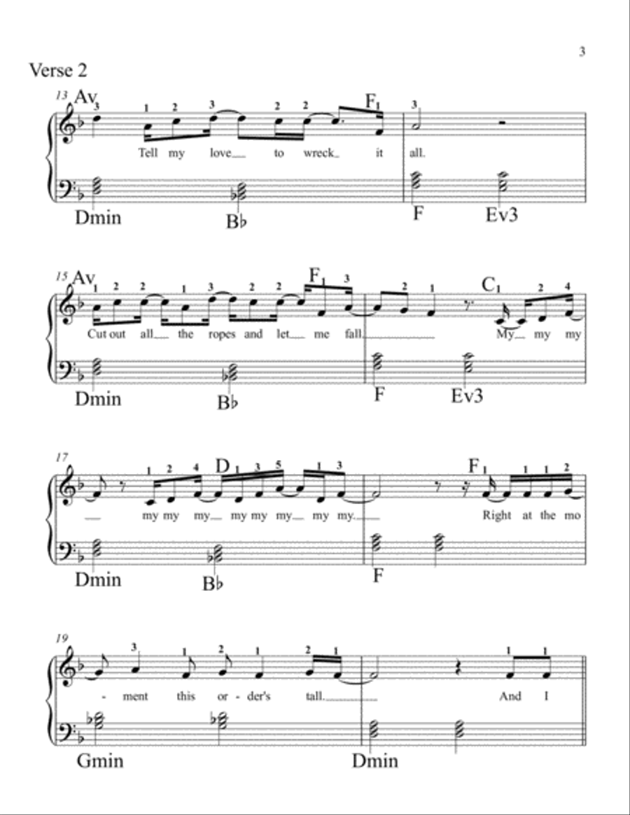 Skinny Love Piano Solo scores gallery preview page 3