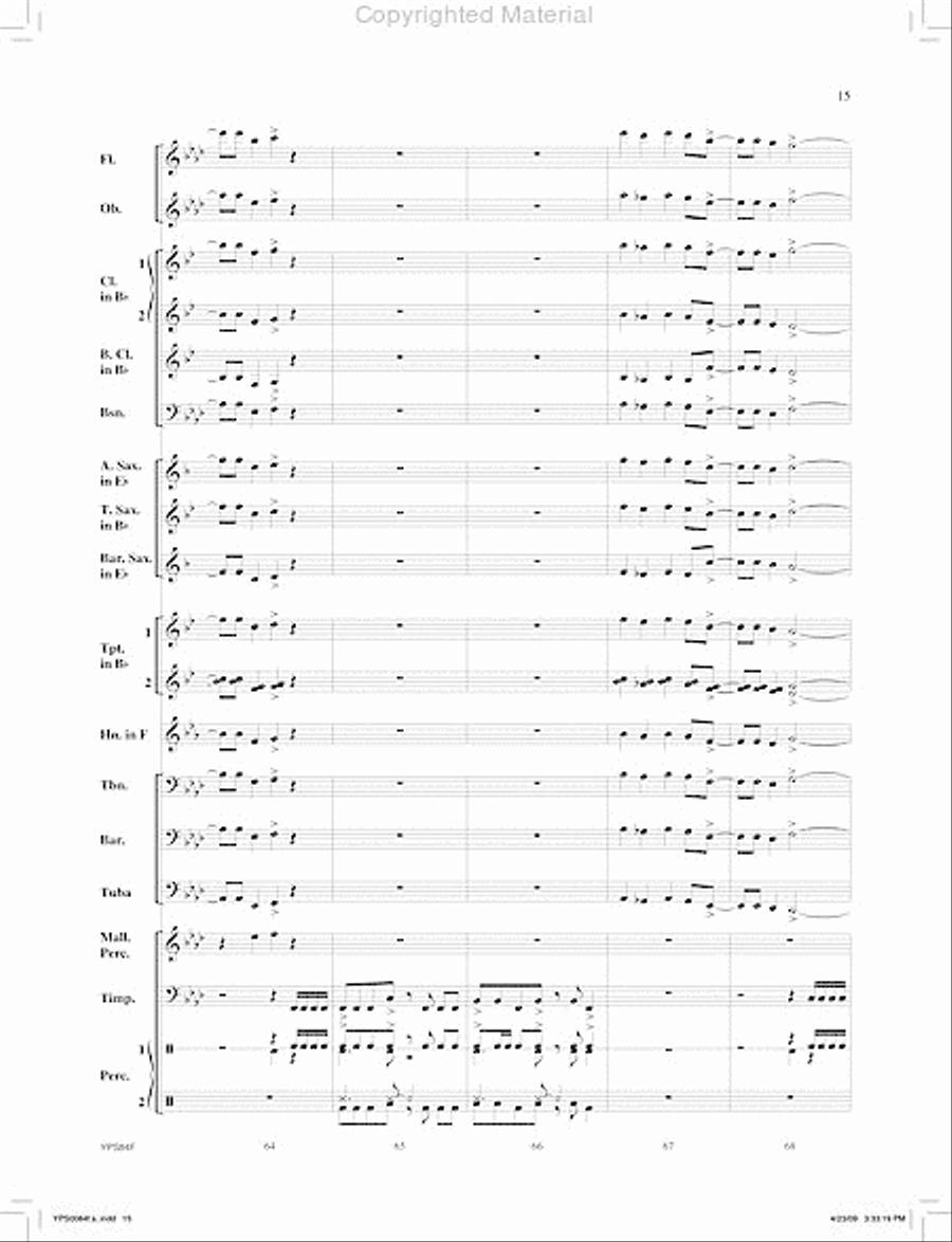 Zodiac Concert Band scores gallery preview page 16