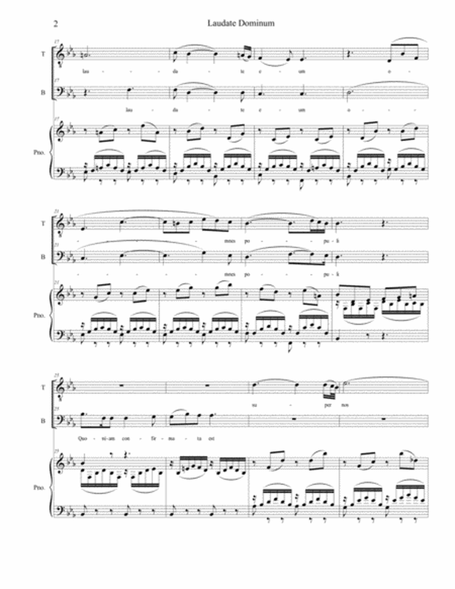 Laudate Dominum (Duet for Tenor & Bass Solo - Piano Accompaniment) image number null
