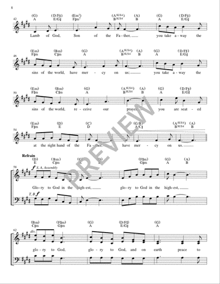 The Glendalough Mass - Guitar edition Guitar scores gallery preview page 9
