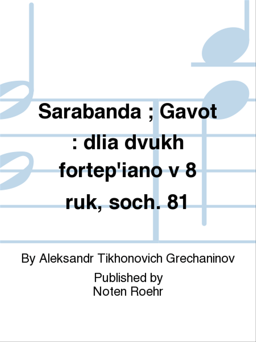 Sarabanda ; Gavot