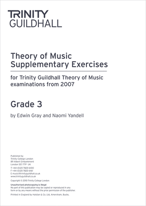 Book cover for Theory Supplementary Exercises Grade 3