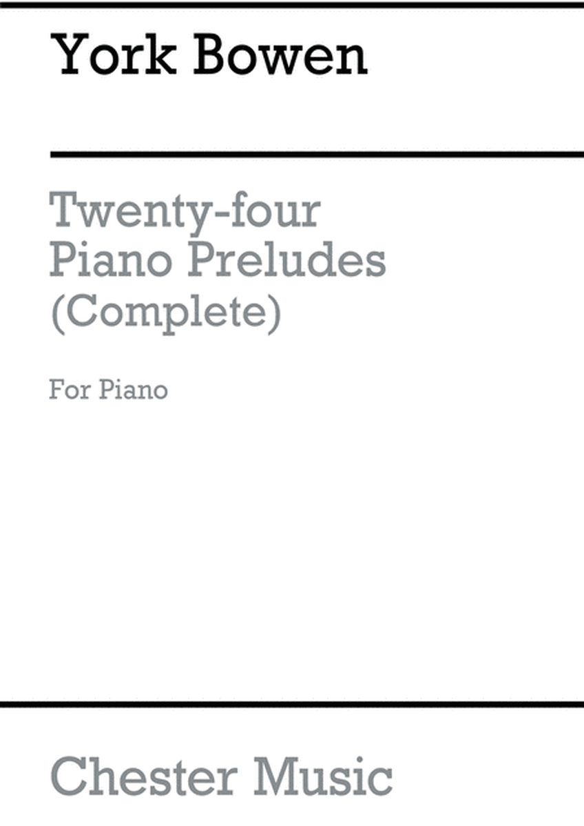 Twenty-Four Preludes For Piano
