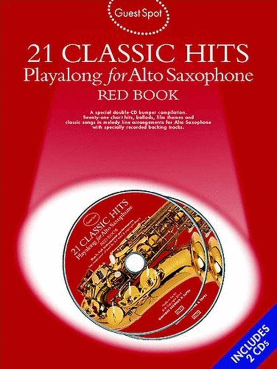 Guest Spot 21 Classic Hits Red Alto Sax Book/CD