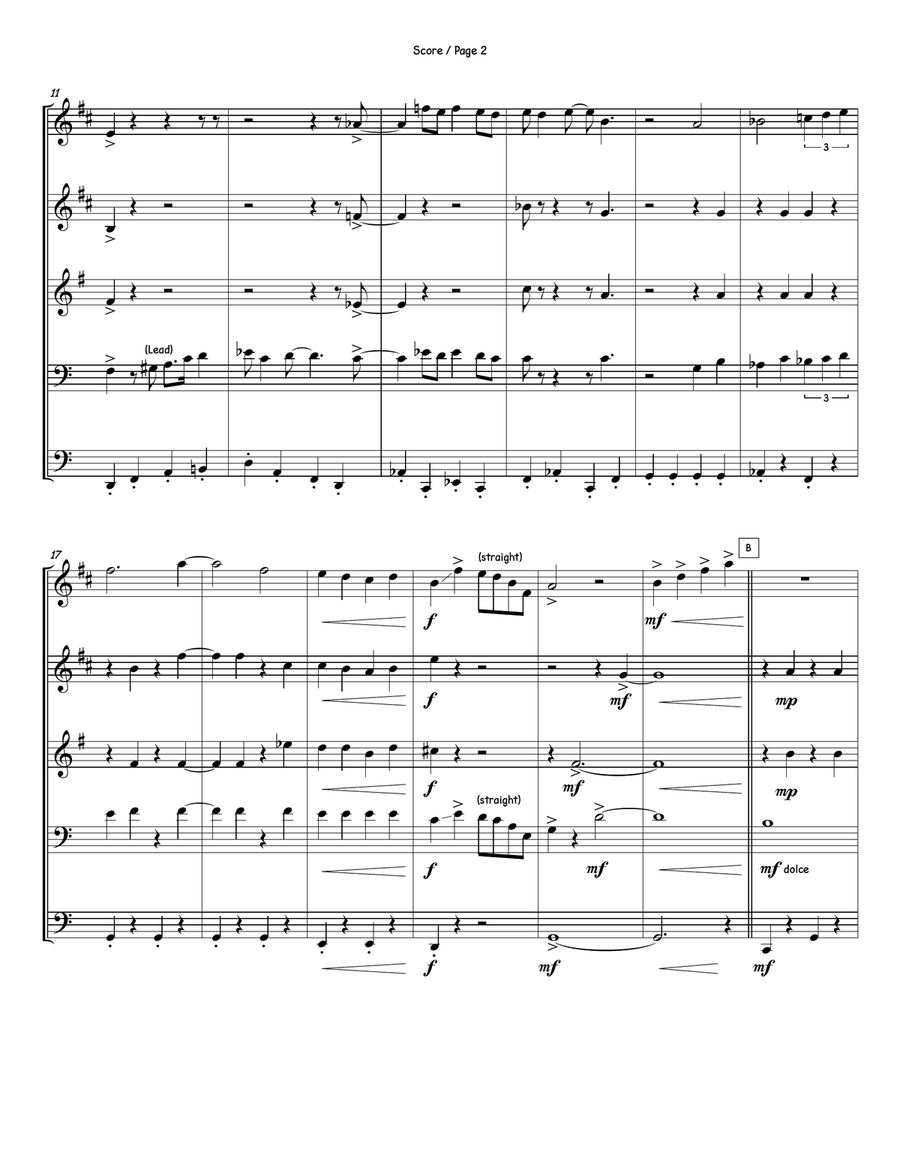 Skyliner Brass Quintet scores gallery preview page 3