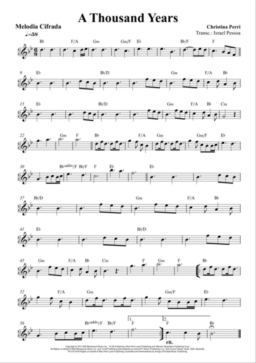 Partituras - 50 Melodias com cifra - Livro 1 Flute scores gallery preview page 6
