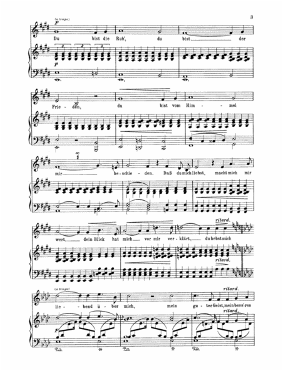 Widmung / Du bist wie eine Blume High Voice scores gallery preview page 2