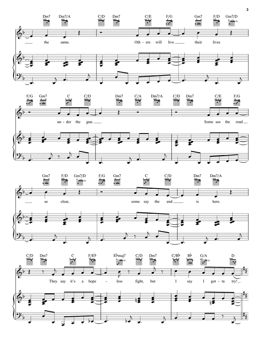 I Gotta Try Piano, Vocal, Guitar scores gallery preview page 3