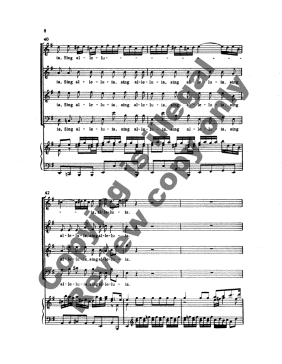 Hear The Joyful News (From Cantata no. 141) 4-Part scores gallery preview page 6
