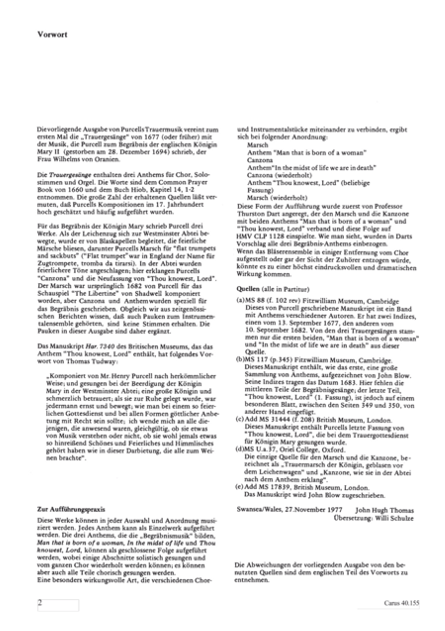 Funeral music of Queen Mary 4-Part scores gallery preview page 3