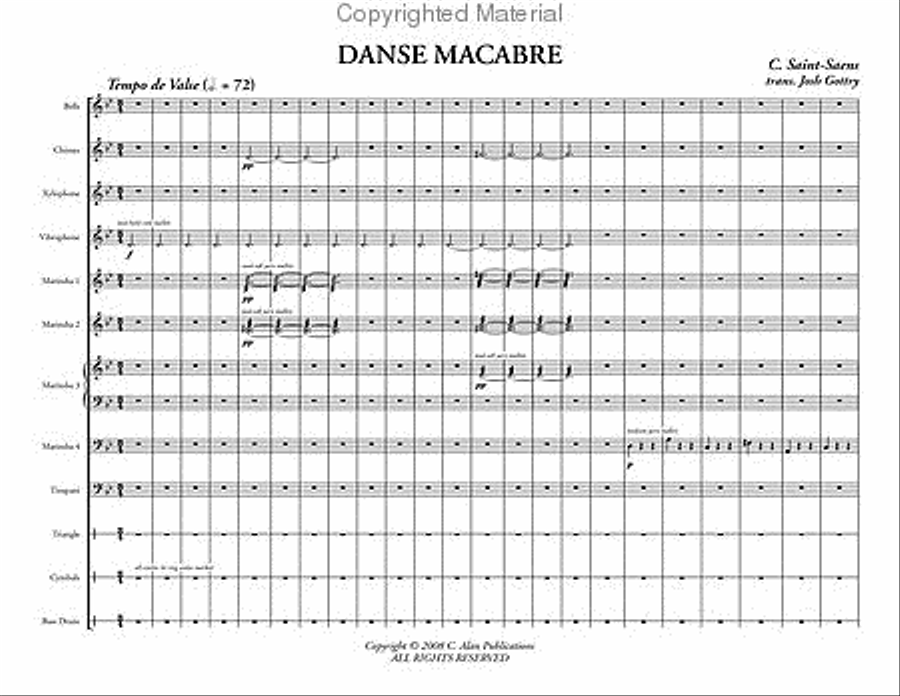 Danse Macabre Percussion Ensemble scores gallery preview page 2