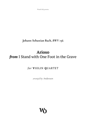Book cover for Arioso by Bach for Violin Quartet